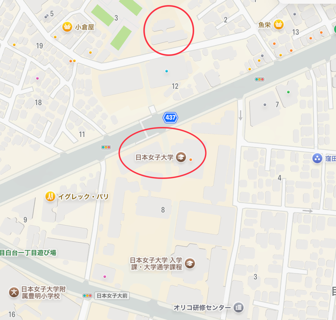 寮と大学の距離