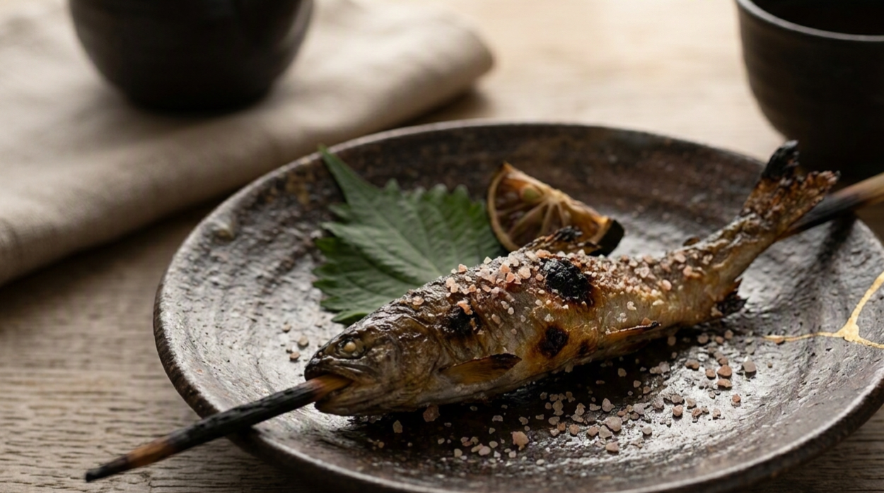 山魚の岩塩焼き